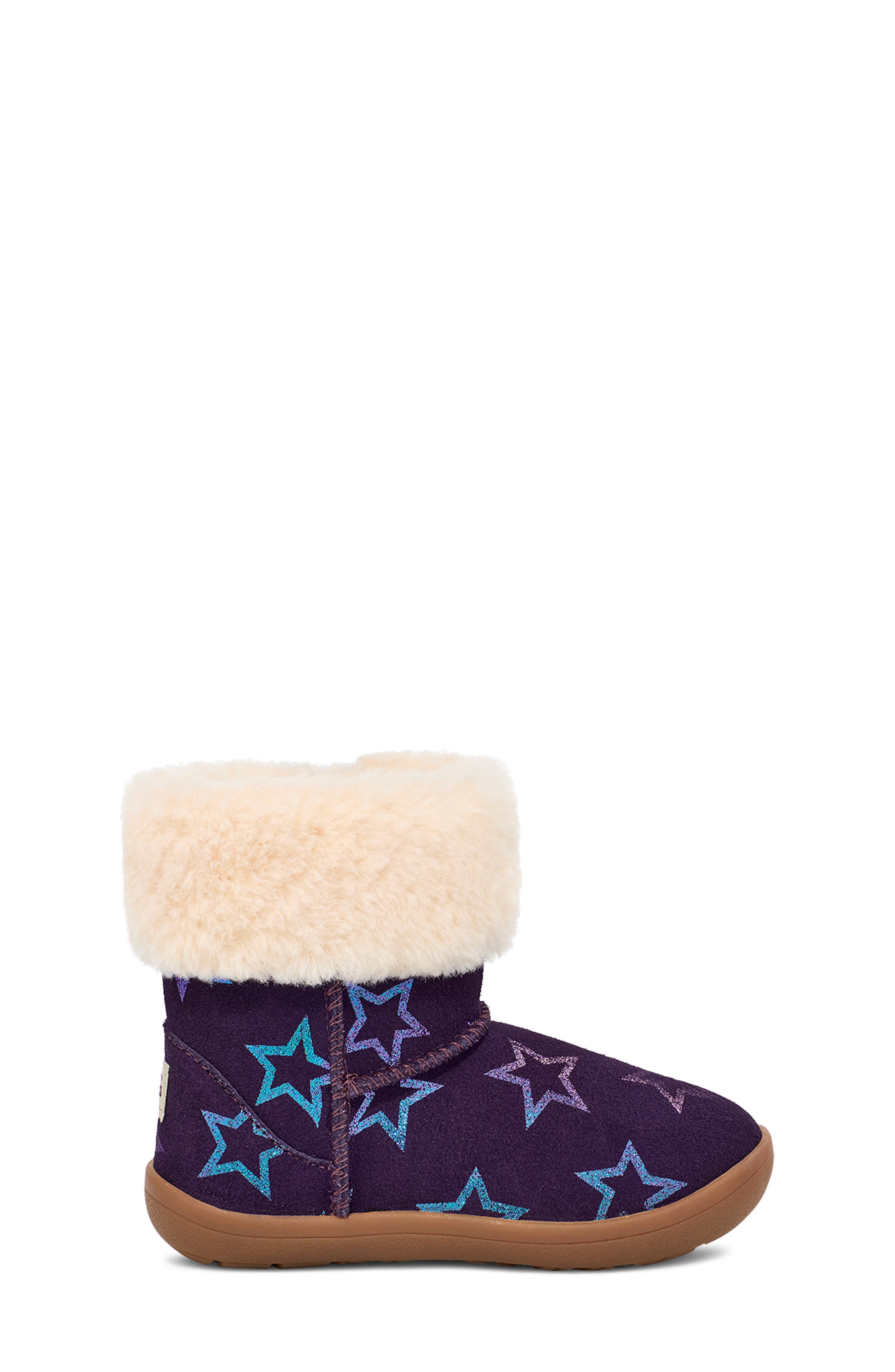 UGG<sup>®</sup> Kids' Sammee Iridescent Star Boot, Alternate, color, Nightshade / Purple Iridescent
