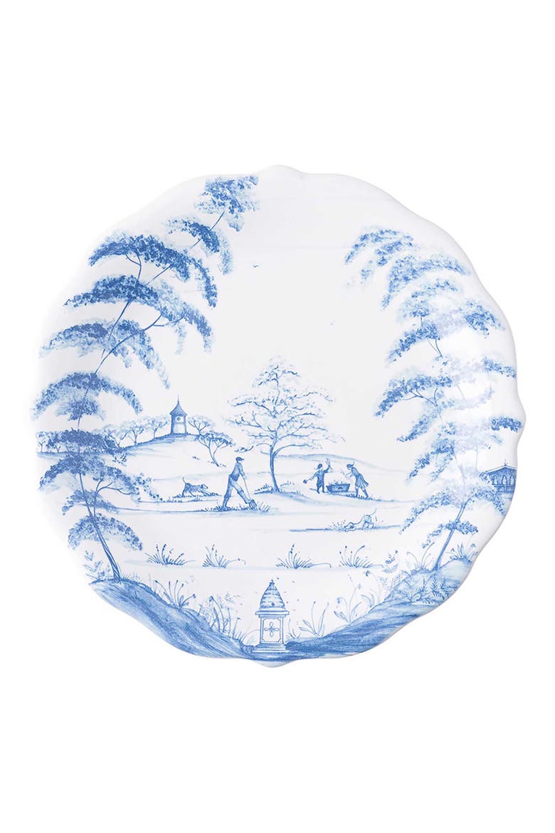 Country Estate Set of 4 Party Plates, Alternate, color, DELFT BLUE