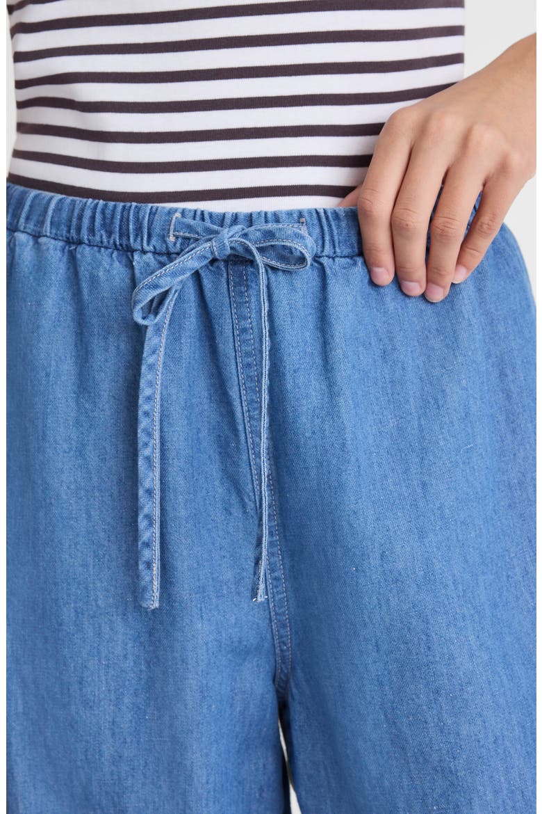 Denim Pull-On Pants, Alternate, color, IRVING WASH