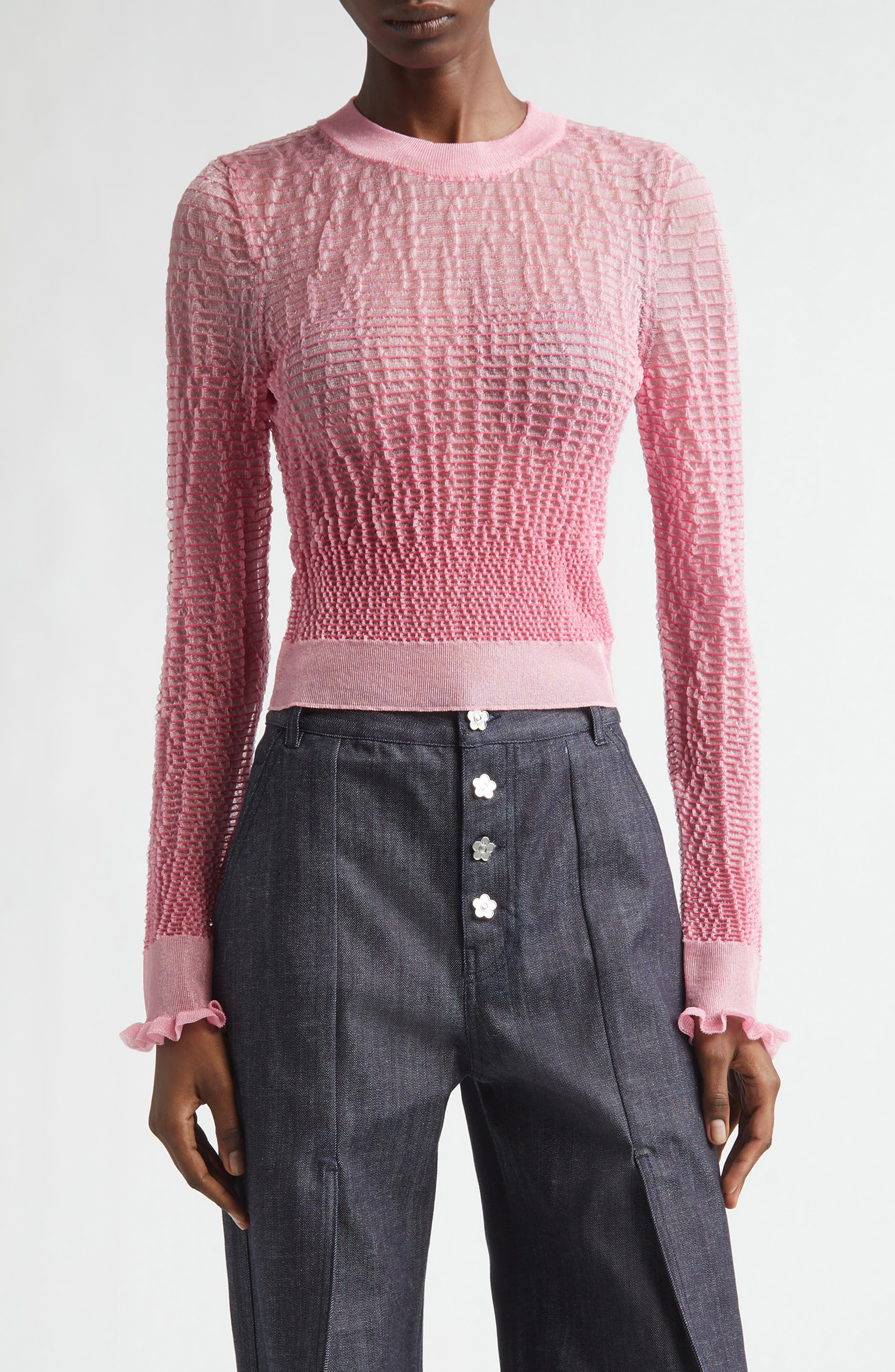 selected PINK SHEER SUMMER KNIT