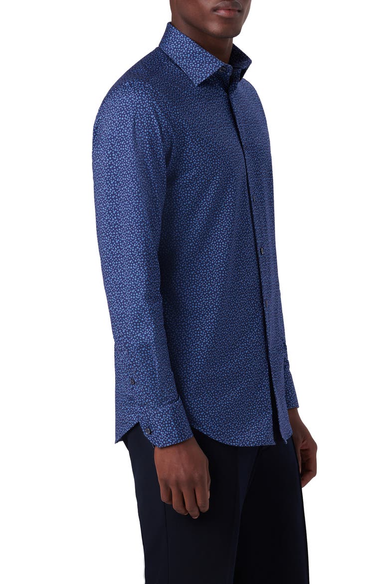 James OoohCotton® Floral Button-Up Shirt, Alternate, color, NAVY