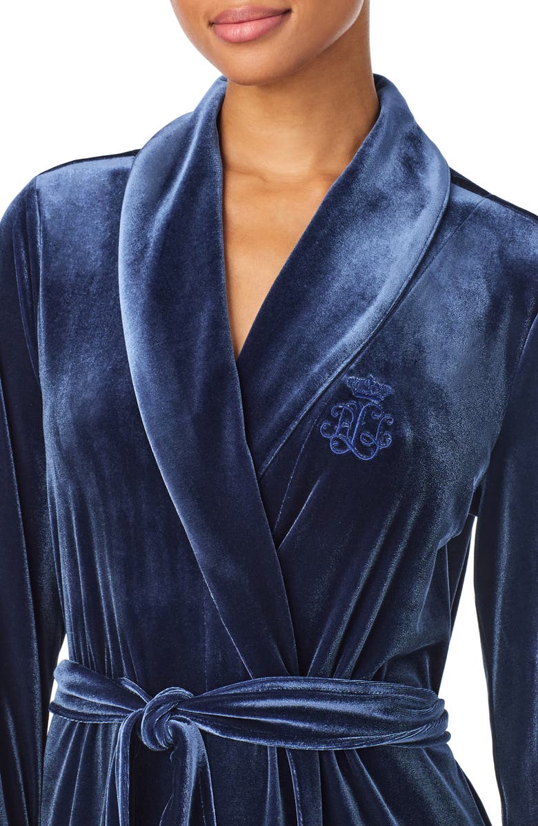 Lauren Ralph Lauren Longline Robe, Alternate, color, Blue