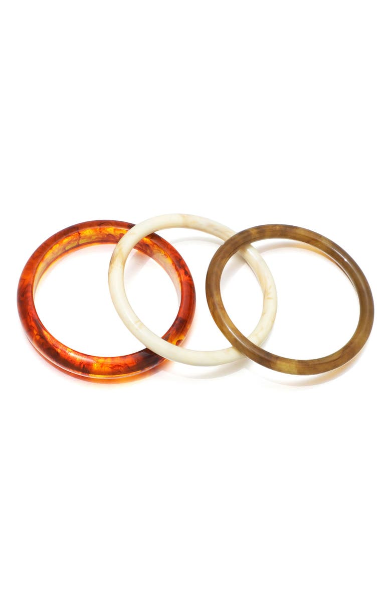 Adornia Set of 3 Resin Bangle Bracelets, Main, color, 