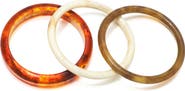 Adornia Set of 3 Resin Bangle Bracelets