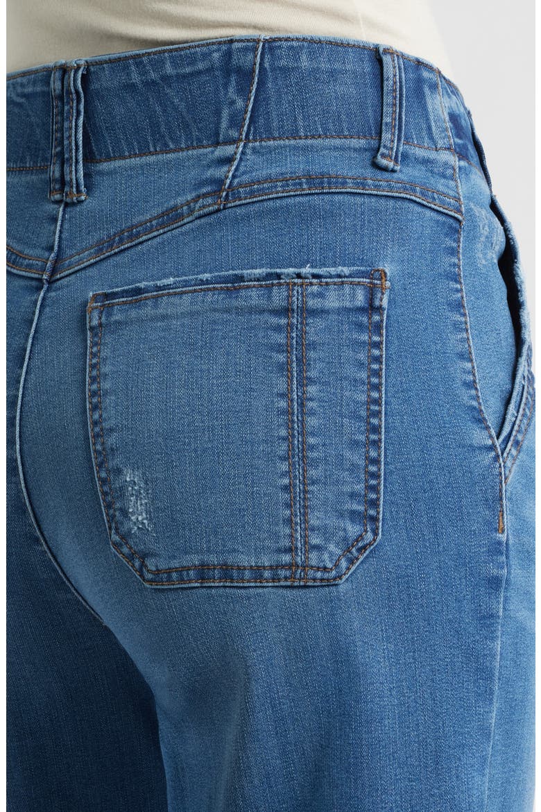 Emma Skyrise Seamed Wide Leg Jeans, Alternate, color, MID BLUE ARTISANAL