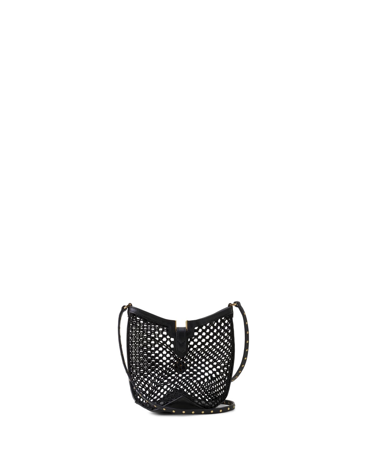 Lanvin Catch By Lanvin Small Bucket Bag In Mesh, Alternate, color, Black