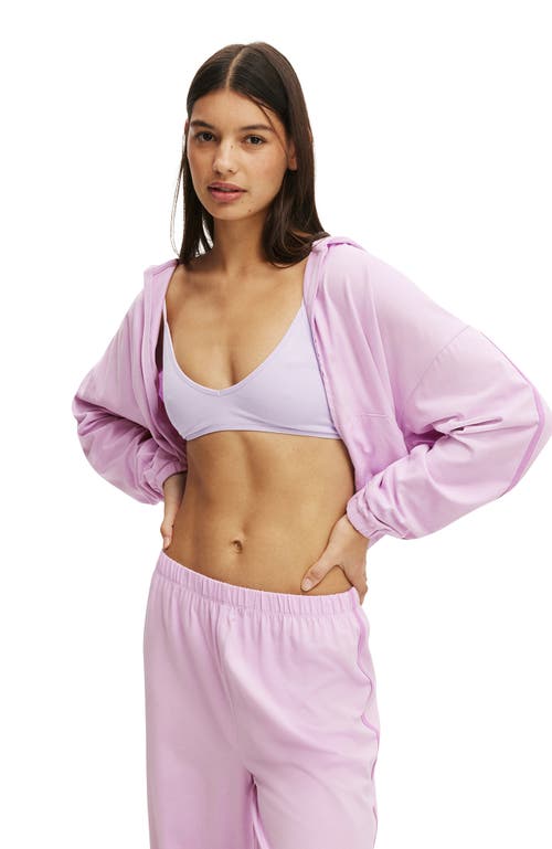 Cotton On Body Departure Lounge Crop Hoodie In Pink