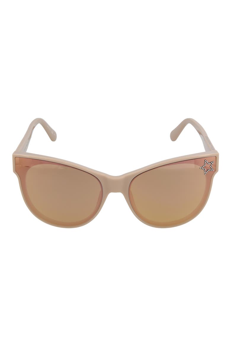61mm Cat Eye Sunglasses, Main, color, SHNY NUDE PNK SHNY SLVR