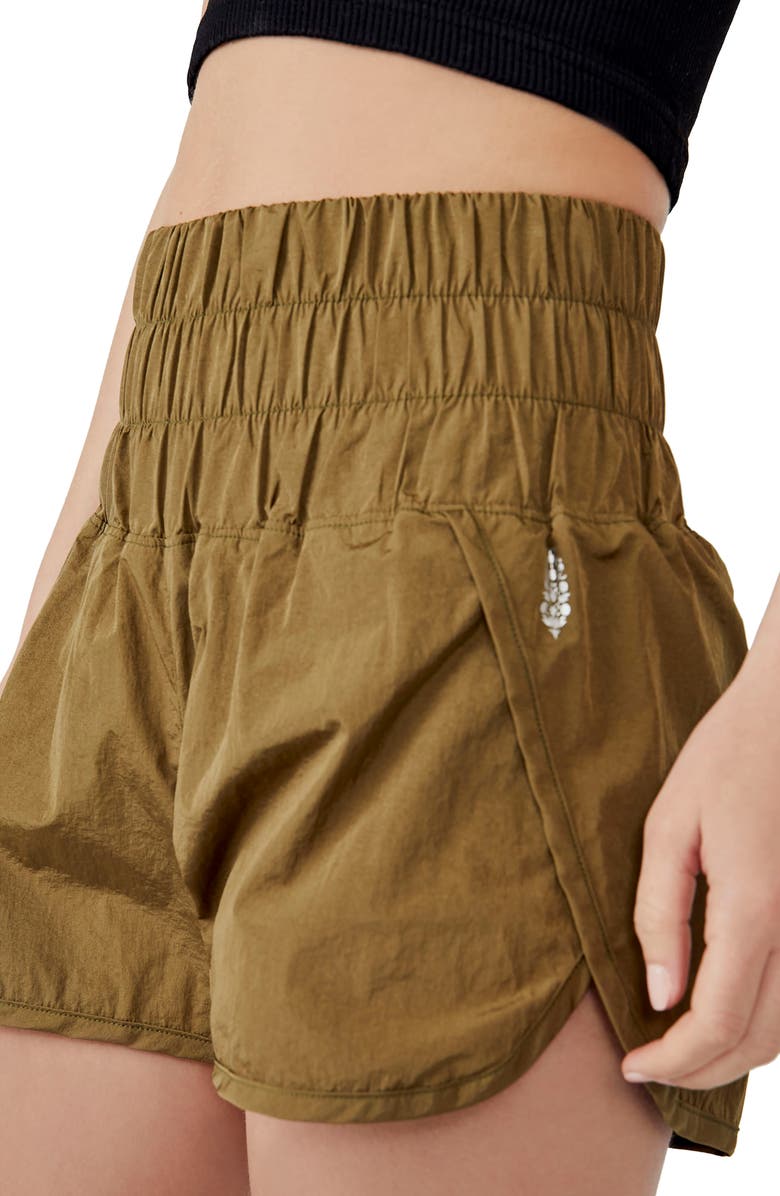 Free People FP Movement The Way Home Shorts, Alternate, color, Army
