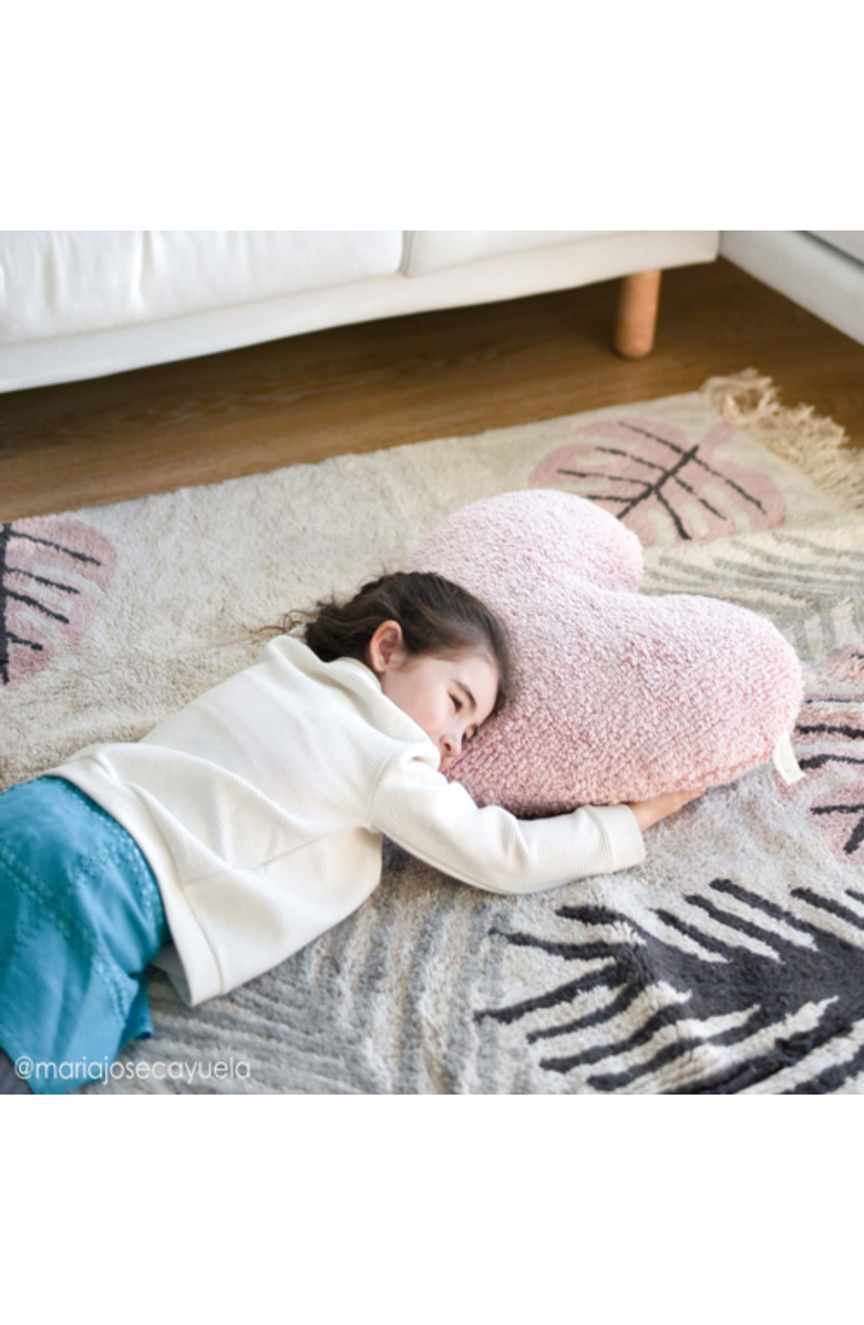 Lorena Canals Cushion Heart Pink, Alternate, color, Light Pink