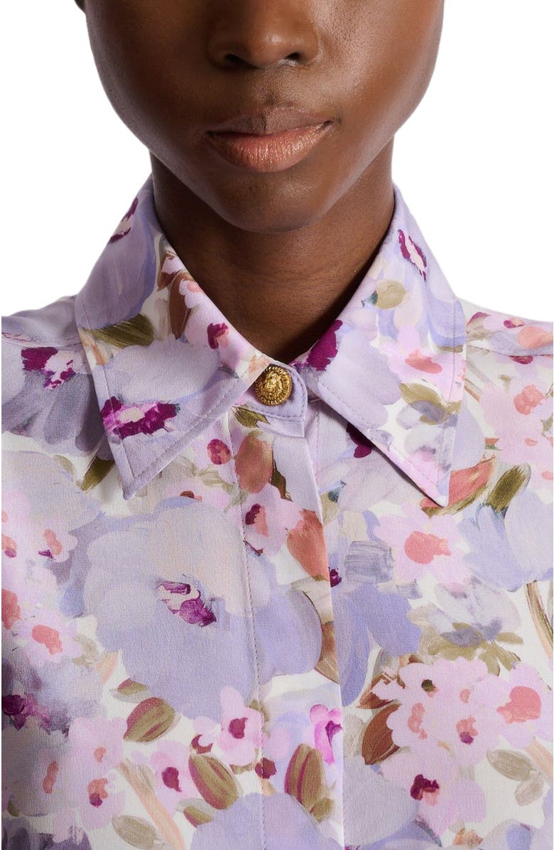 Balmain Printed cotton poplin shirt, Alternate, color, Multicolor
