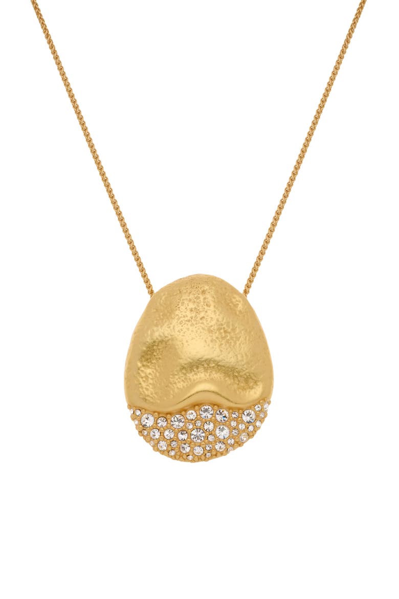 Frida Crystal Frost Pendant Necklace, Main, color, GOLD TONE CLEAR CRYSTAL