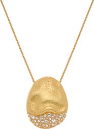 Reiss Frida Crystal Frost Pendant Necklace