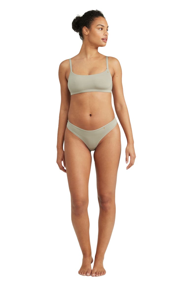 The Stretch Scoop Neck Bralette, Main, color, SAGE GREEN