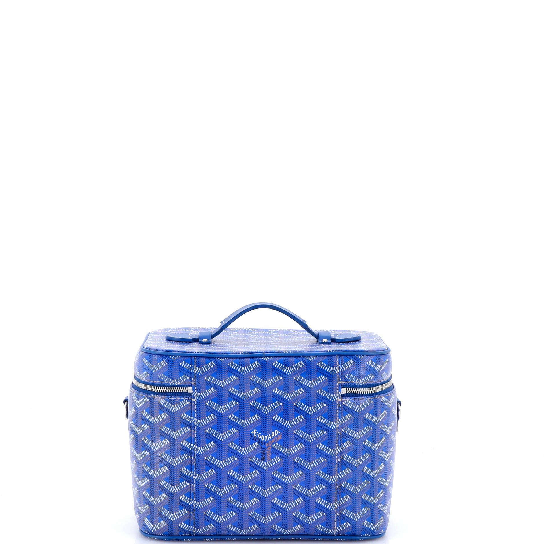 Pre-Owned Goyard Muse Vanity Case Coated Canvas, Alternate, color, Blue