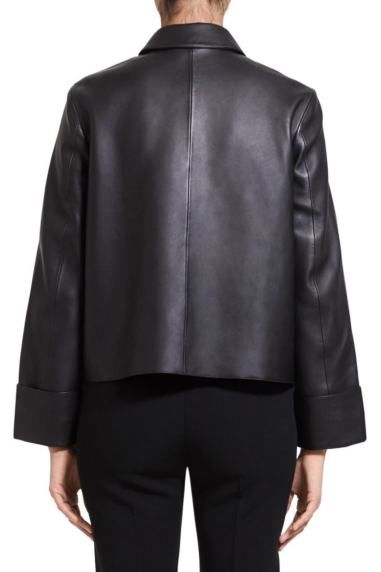 Boxy Leather Jacket, Alternate, color, BLACK - 001
