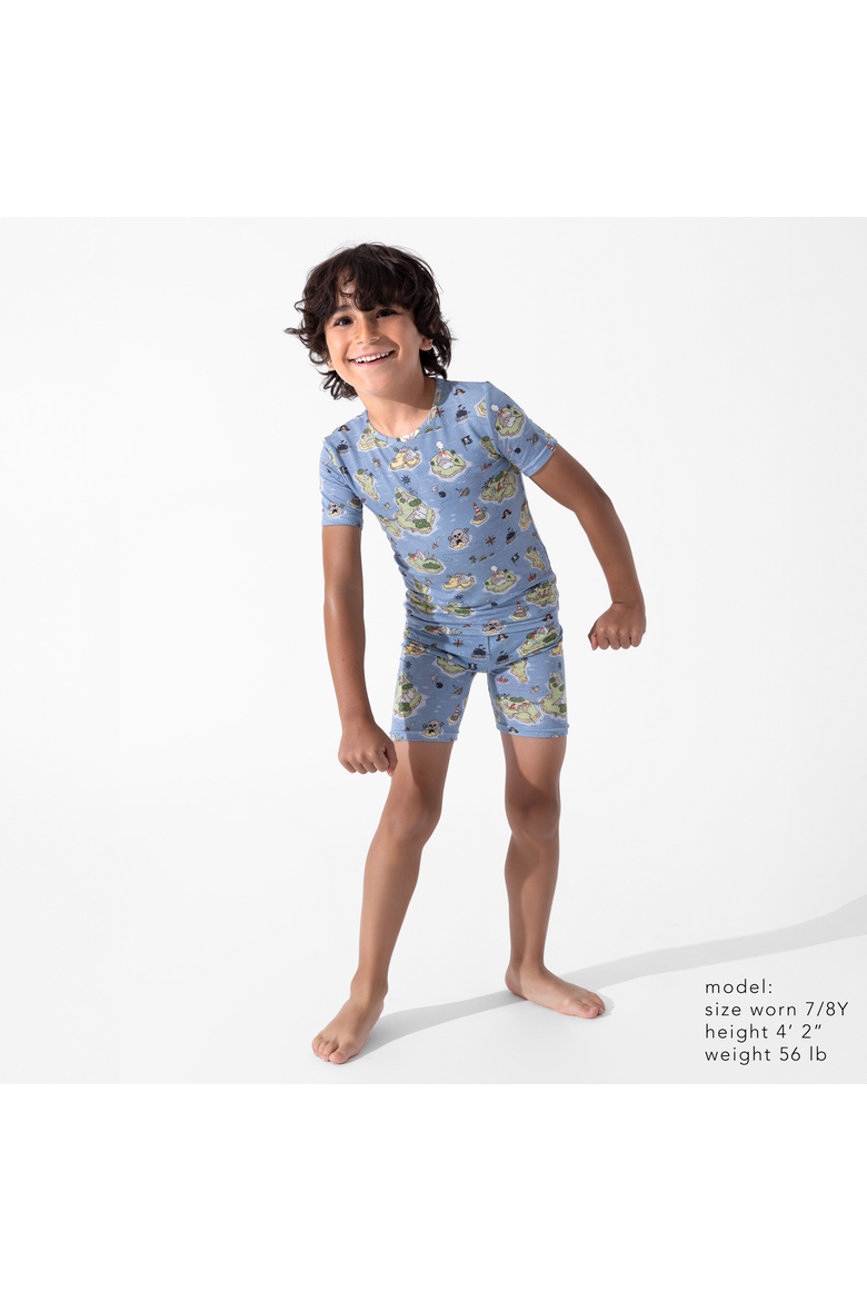 Pirate Cove Kids 2-Piece Short Sleeve & Shorts Pajama Set, Alternate, color, Pirate Cove