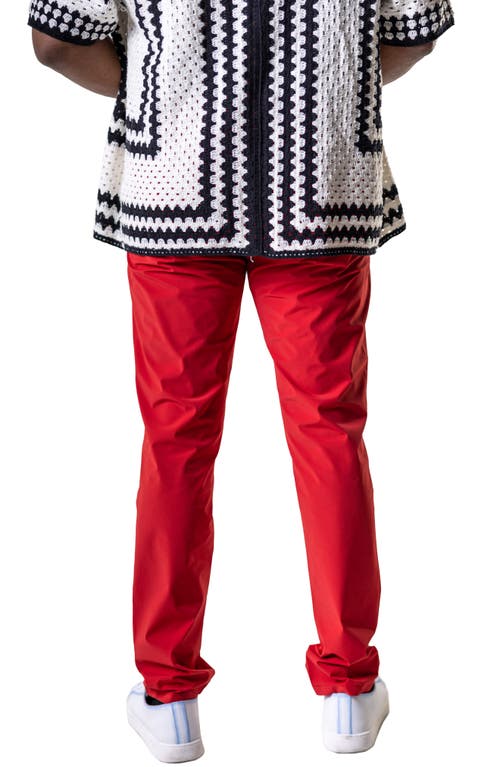 Maceoo Resistancesolid Red Drawstring Pants In Red