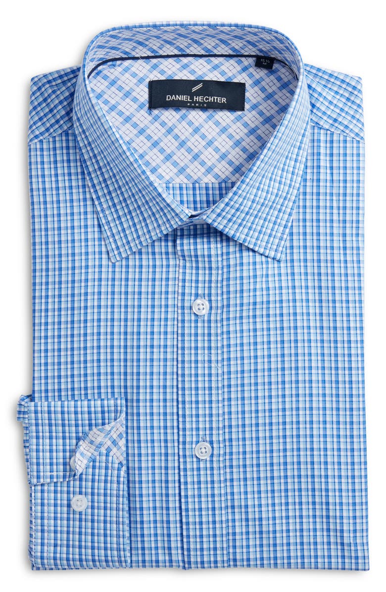 DANIEL HECHTER Trim Fit Plaid Dress Shirt, Alternate, color, 