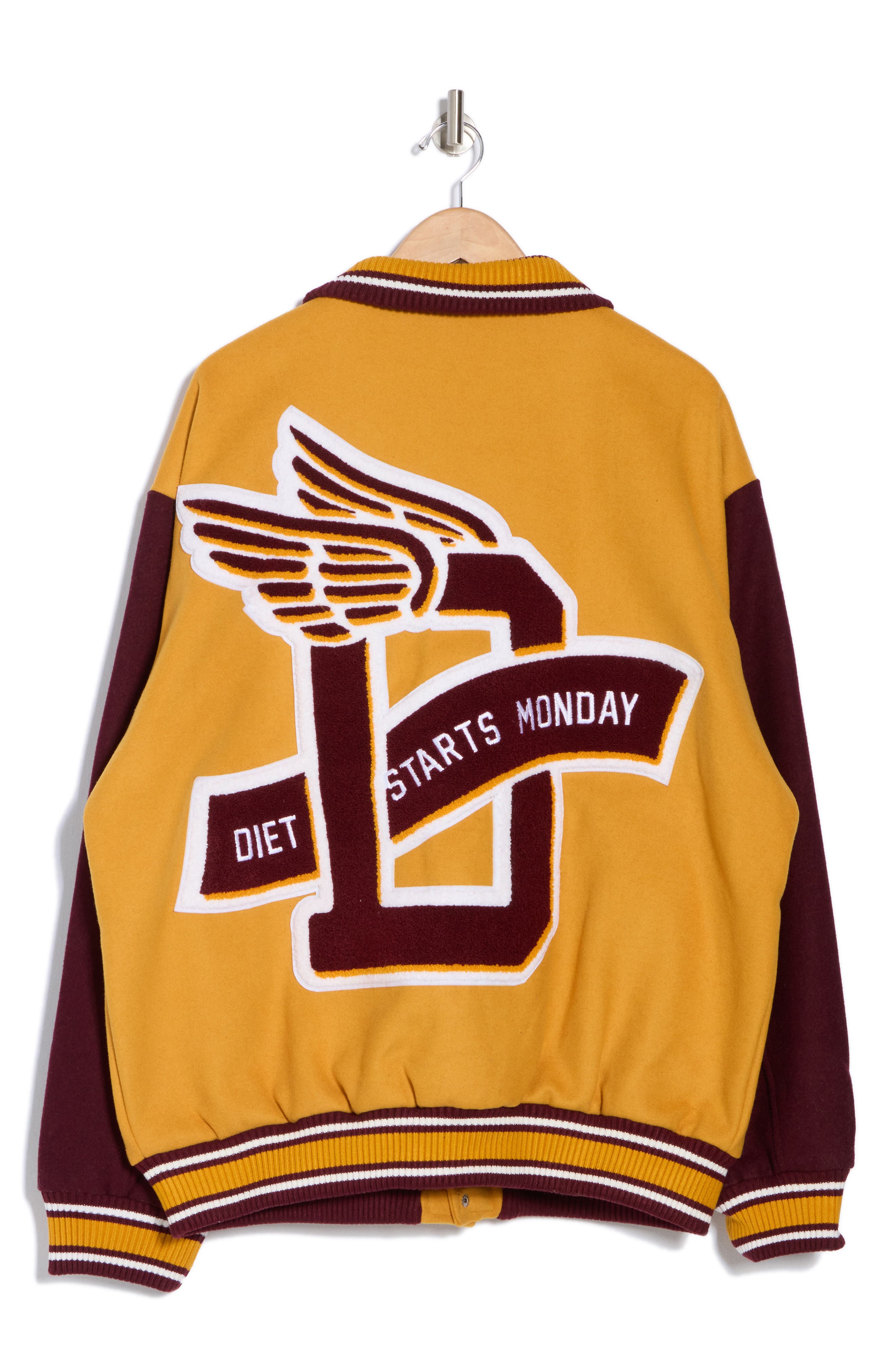 DIET STARTS MONDAY Wings Wool Blend Varsity Jacket (Men) | Nordstromrack
