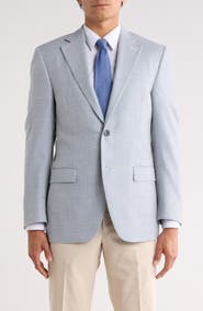 Peter Millar Flynn Classic Fit Houndstooth Wool Blend Sport Coat