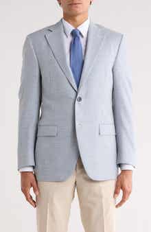 Peter Millar Flynn Classic Fit Houndstooth Wool Blend Sport Coat