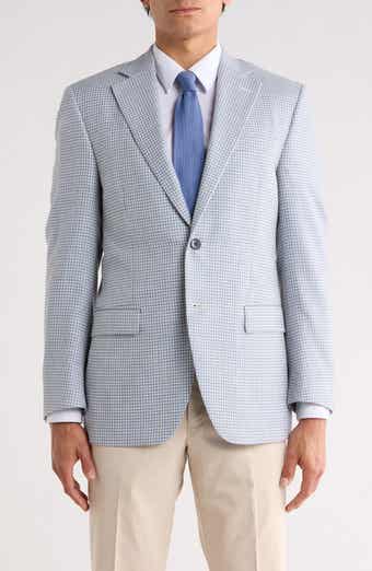 Peter Millar Flynn Classic Fit Houndstooth Wool Blend Sport Coat