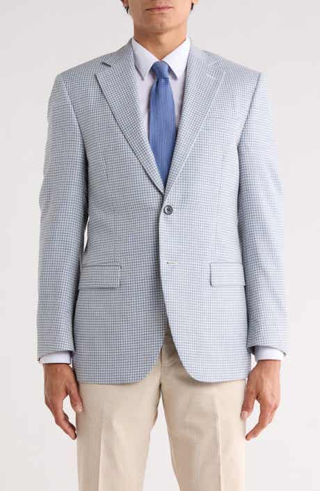 Peter Millar Flynn Classic Fit Houndstooth Wool Blend Sport Coat
