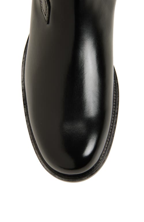 Versace V Leather Chelsea Boots In Multi