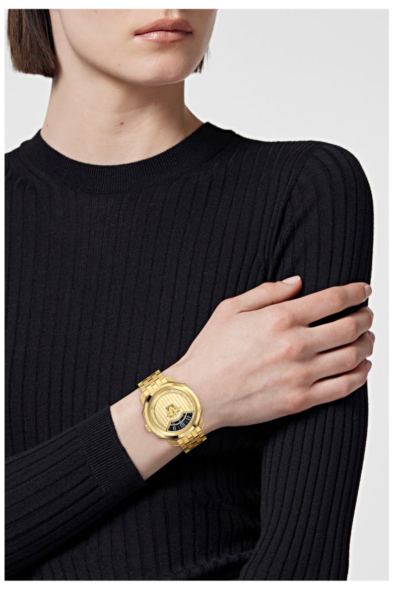 Dylos Bracelet Watch, 39mm, Alternate, color, IP YELLOW GOLD