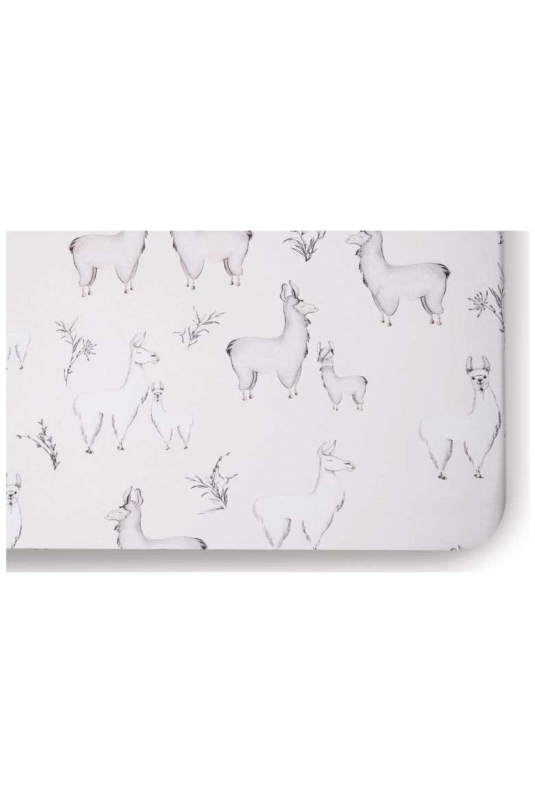 Llama Jersey Crib Sheet, Main, color, LLAMA