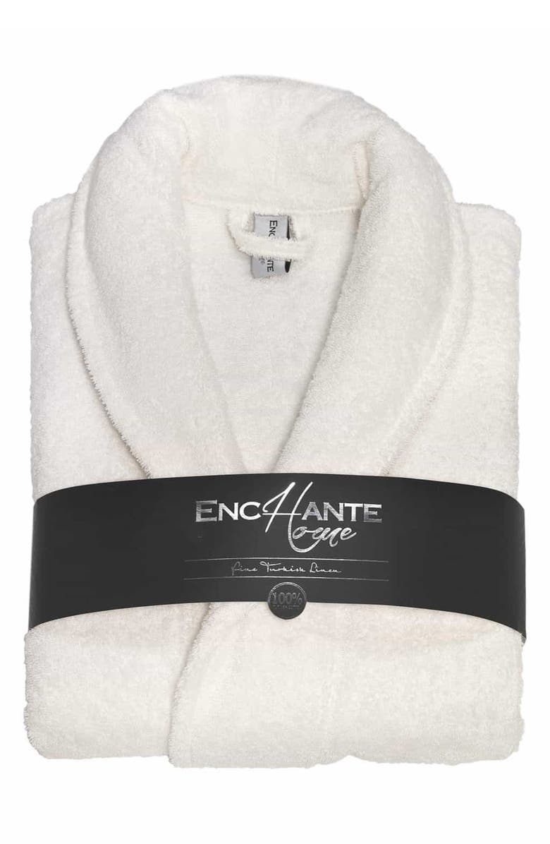 DePera Shawl Turkish Cotton Bathrobe, Main, color, Ivory