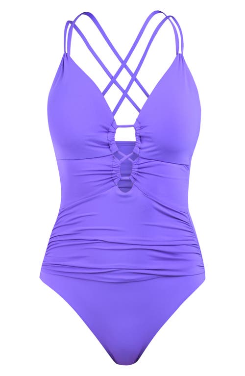 LA BLANCA LA BLANCA LACE-UP UNDERWIRE ONE-PIECE SWIMSUIT 
