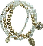 OLIVIA WELLES Zen Day Set of 3 Beaded Stretch Bracelets