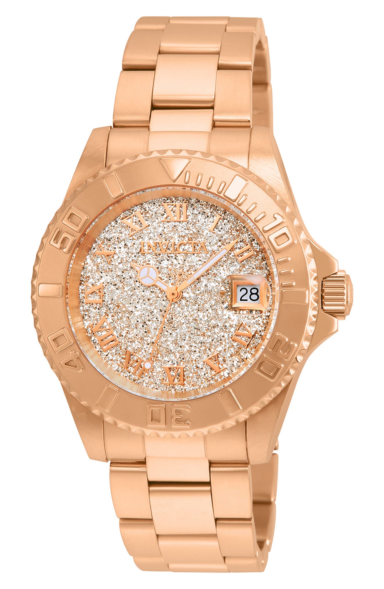Angel Crystal Dial Bracelet Watch, 40mm