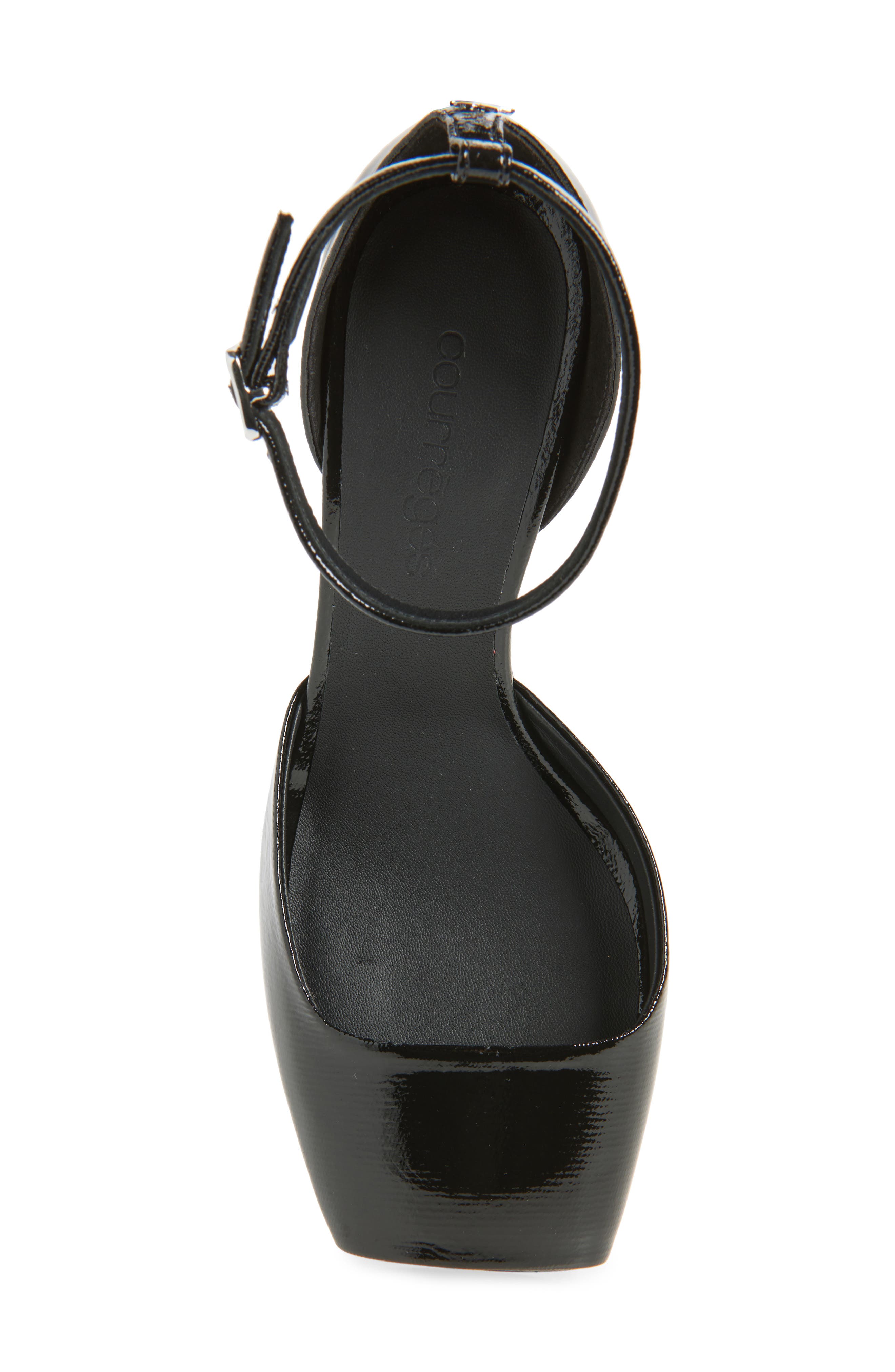 Courrèges Peep Toe d'Orsay Pump, Alternate, color, Black