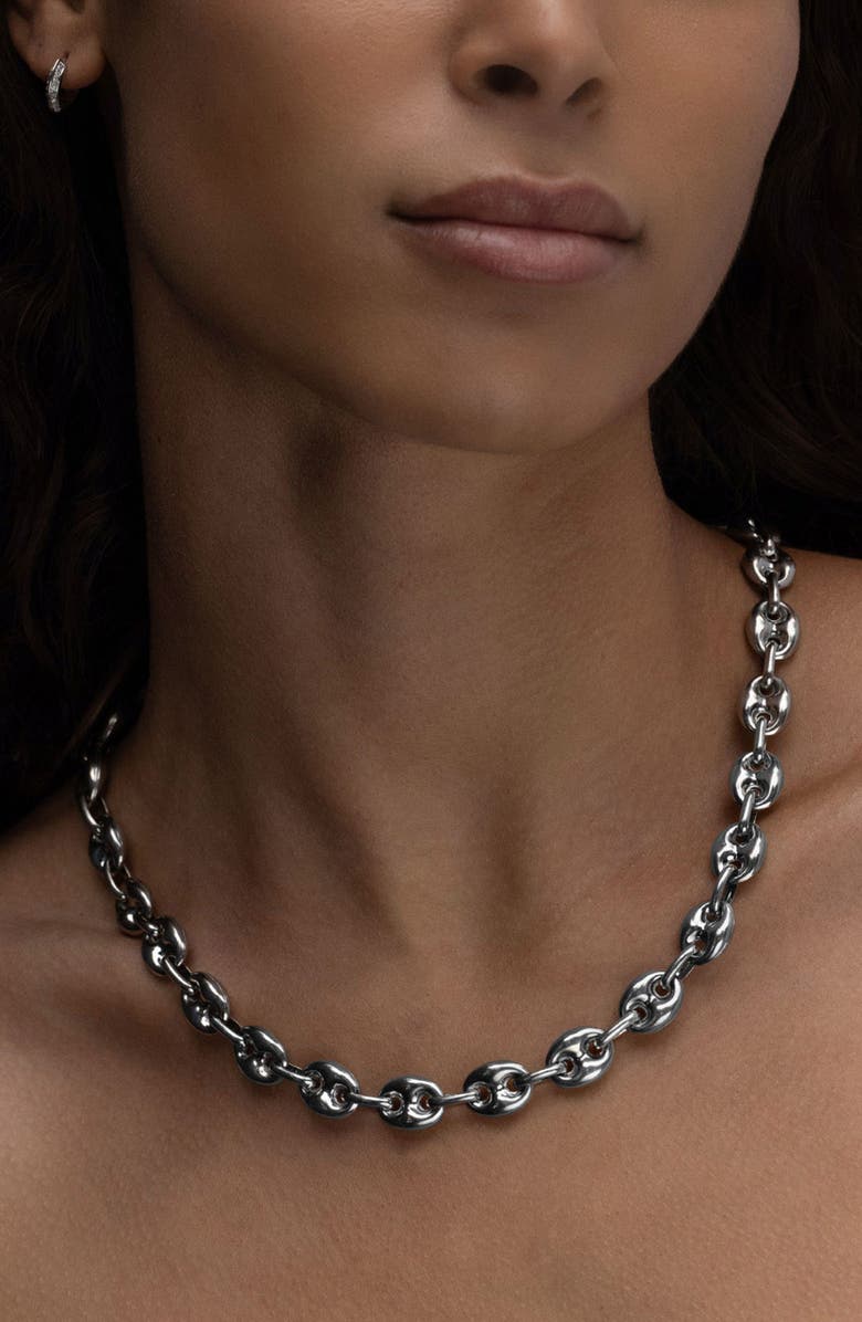 Sheryl Lowe Large Puffy Mariner Chain, Alternate, color, Sterling Silver