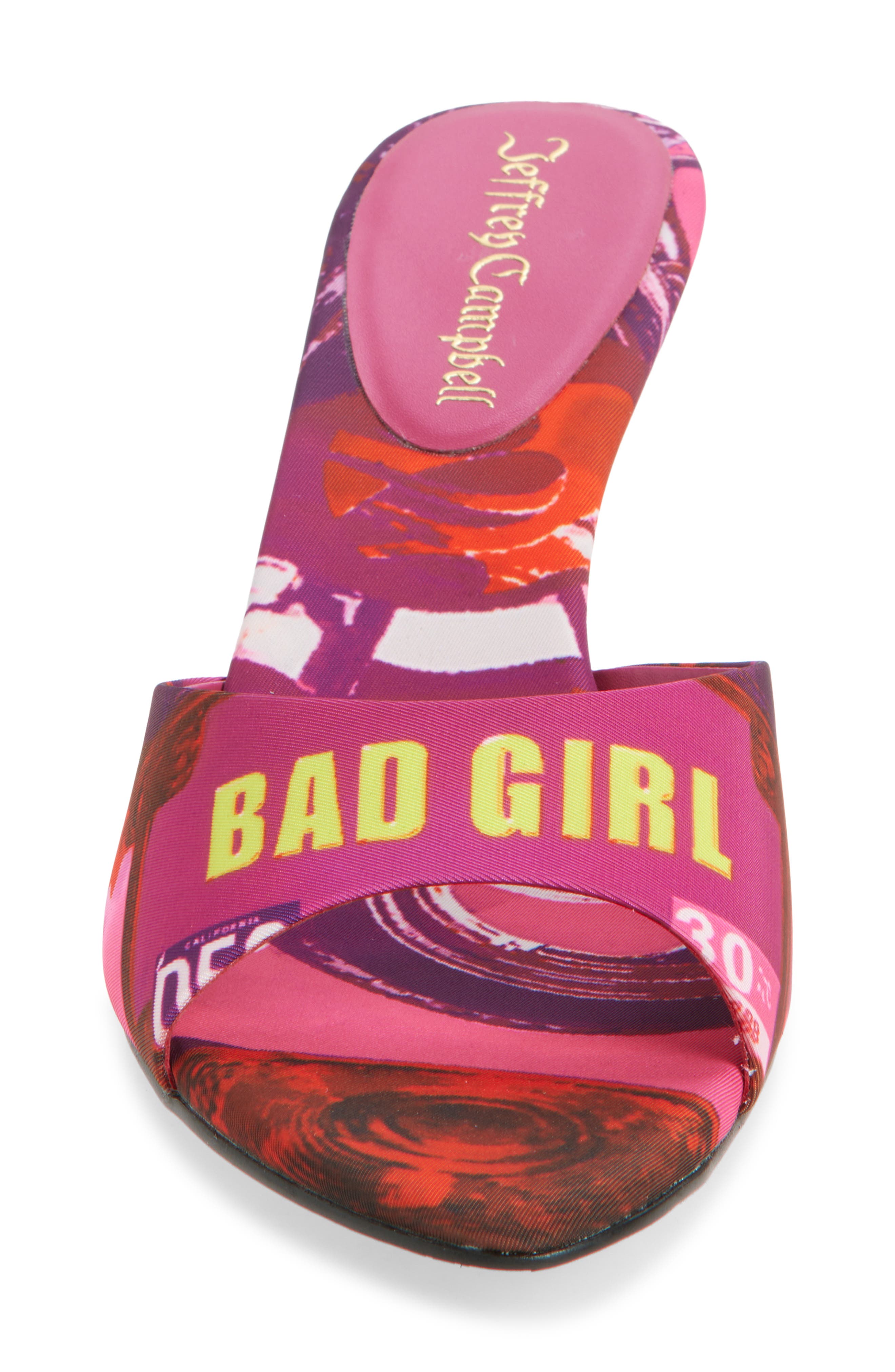 Jeffrey Campbell Spy-Kid Slide Sandal, Alternate, color, Fuchsia Bad Girl Combo