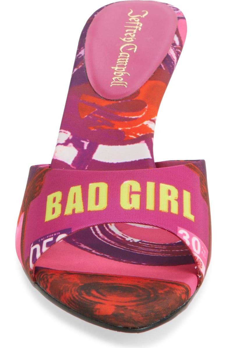 Jeffrey Campbell Spy-Kid Slide Sandal, Alternate, color, Fuchsia Bad Girl Combo