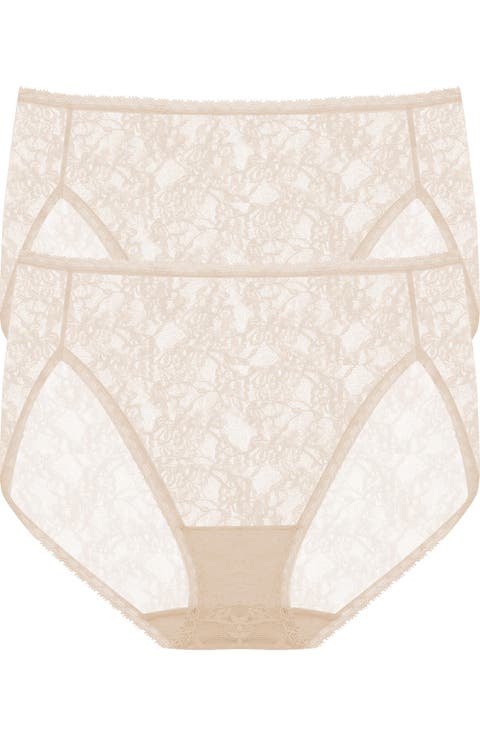 Bliss Allure Lace One Size French Cut Brief 2-Pack