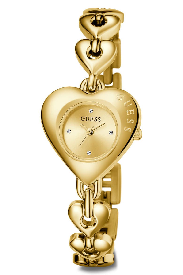 Valerie Heart Bracelet Watch, 28mm, Alternate, color, CHAMPAGNE