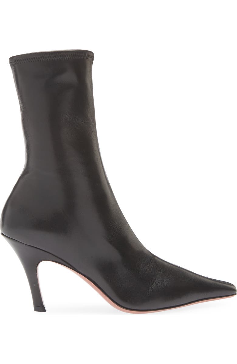 Amina Muaddi Jamie Stretch Bootie, Alternate, color, Stretch Nappa Black