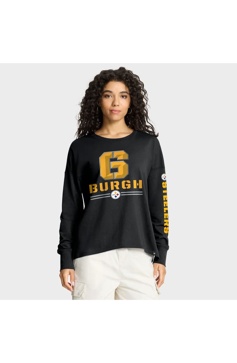 FANATICS Women's Fanatics Black Pittsburgh Steelers Hometown Legacy Long Sleeve T-Shirt, Alternate, color, Black