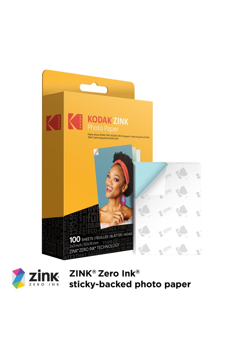 Kodak 2x3 inch Zink Photo Paper, Alternate, color, White