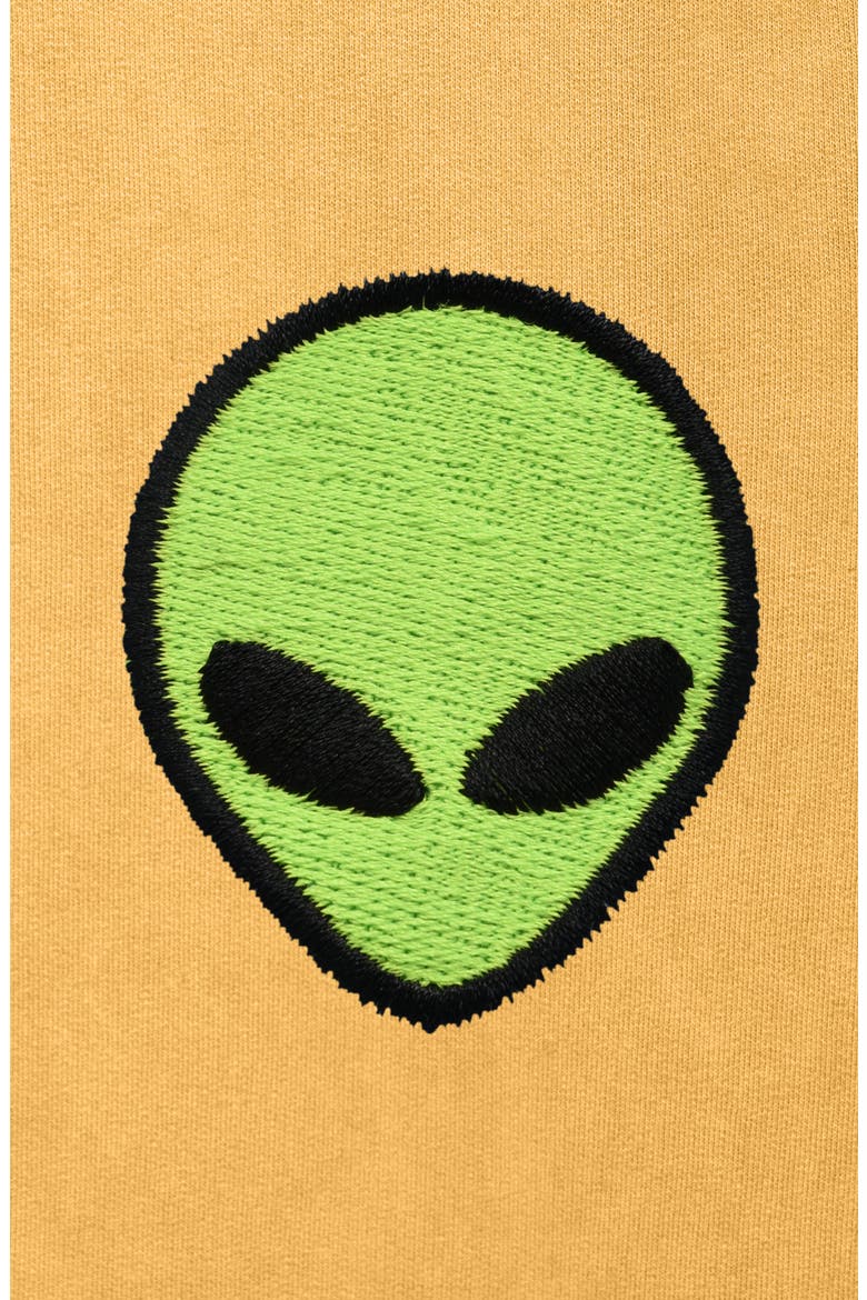 Alien Midweight Mineral Washed Hoodie, Alternate, color, Mustard