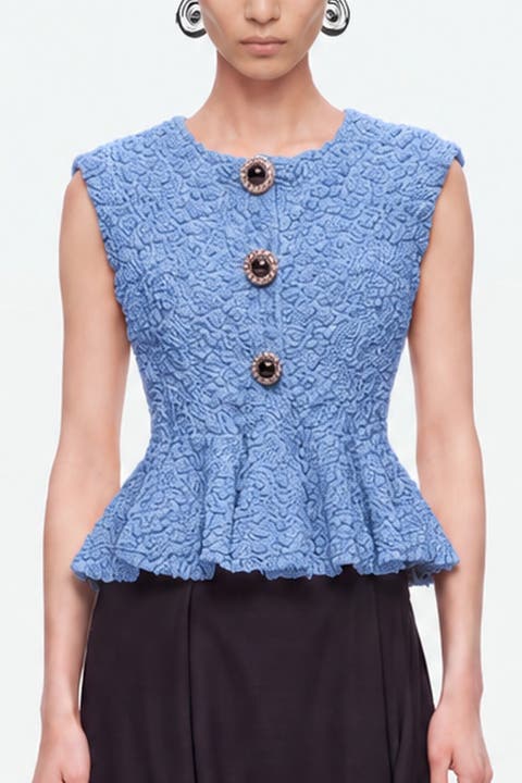 Accessory Detail Crew Neck Knit Top