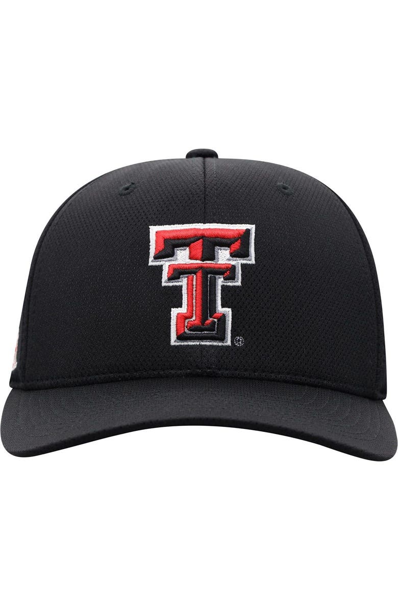 TOP OF THE WORLD Men's Top of the World Black Texas Tech Red Raiders Reflex Logo Flex Hat, Alternate, color, Black