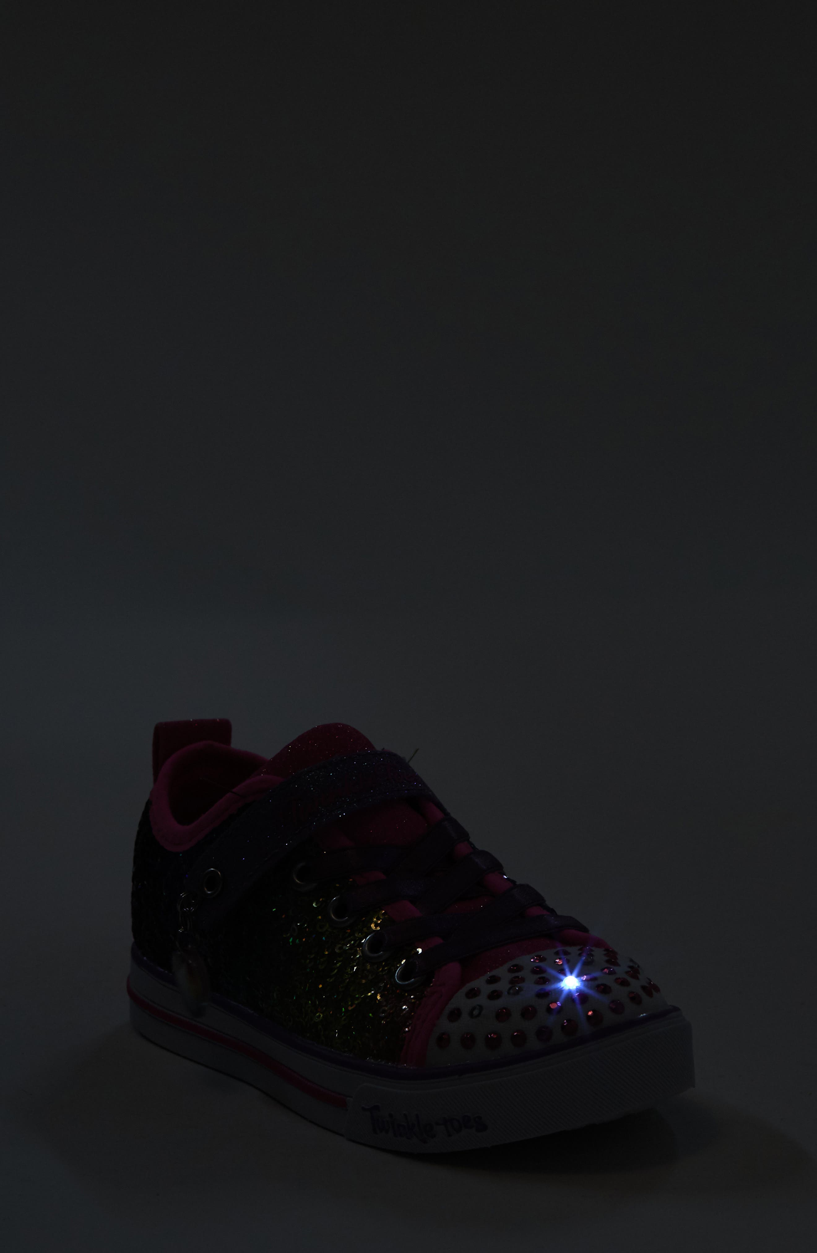 SKECHERS Sparkle Lite Sequins So Bright Glitter Sneaker, Alternate, color, 