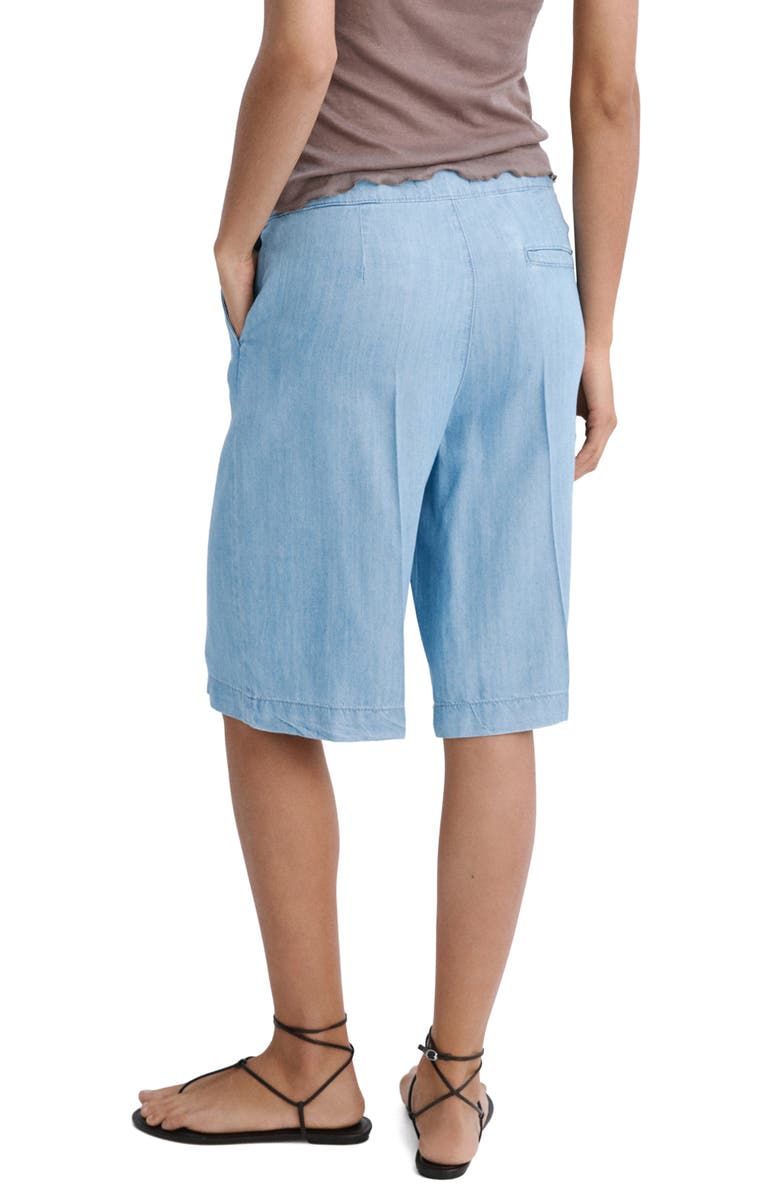 MANGO Low Rise Denim Bermuda Shorts, Alternate, color,