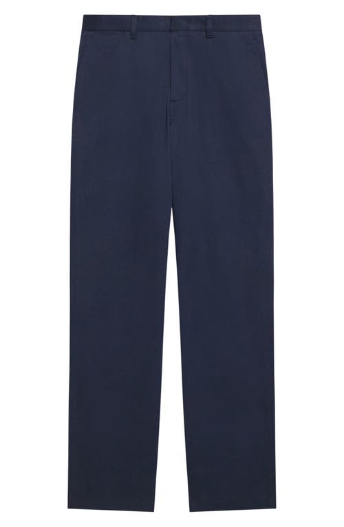 Theory Brushed Stretch Cotton Chinos In Blue